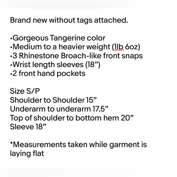 Cynthia Steffe Tangerine Crochet Sweater Jacket Cardigan Size S/P NWOT - Picture 7 of 7